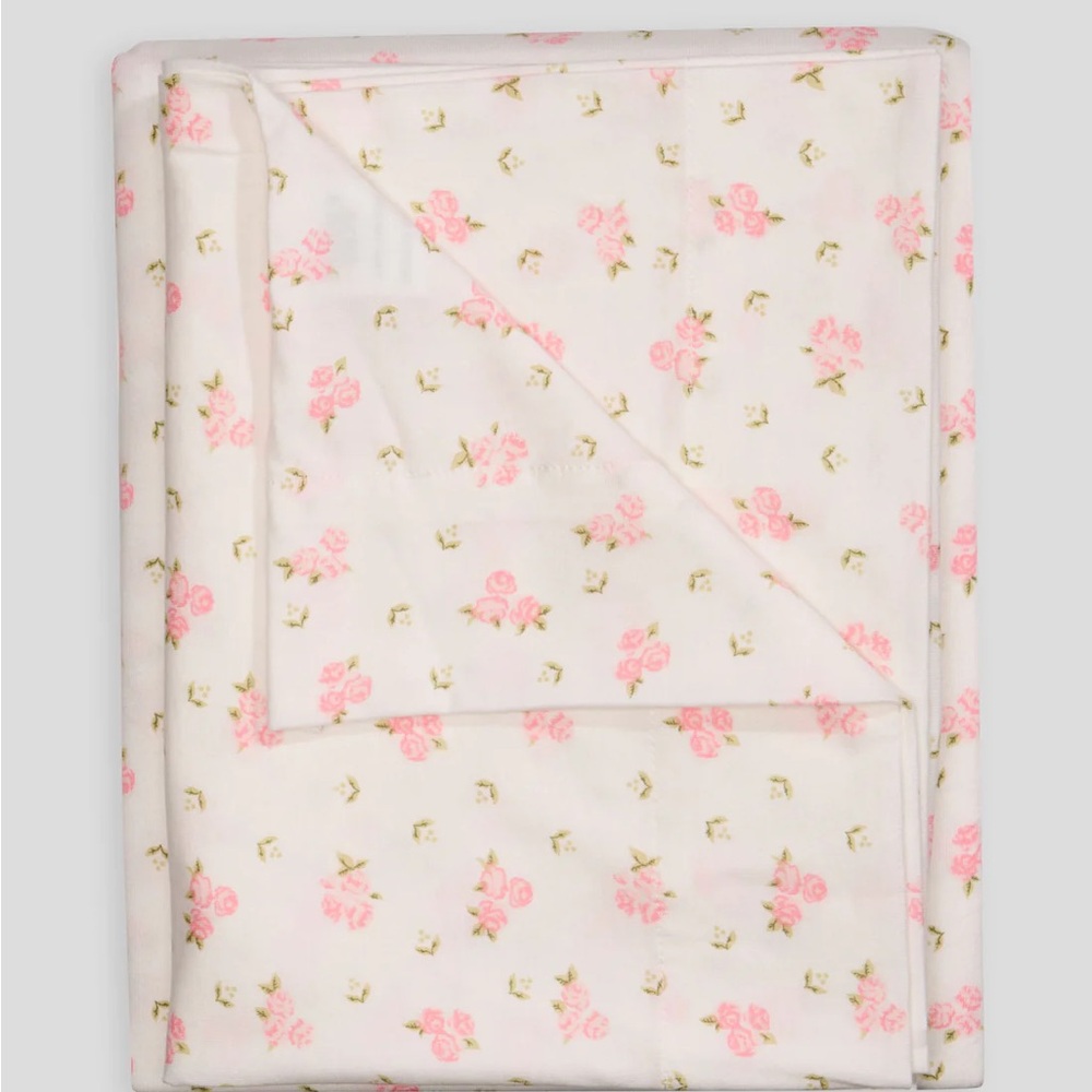 dairy boy pink floral fitted sheet set.
